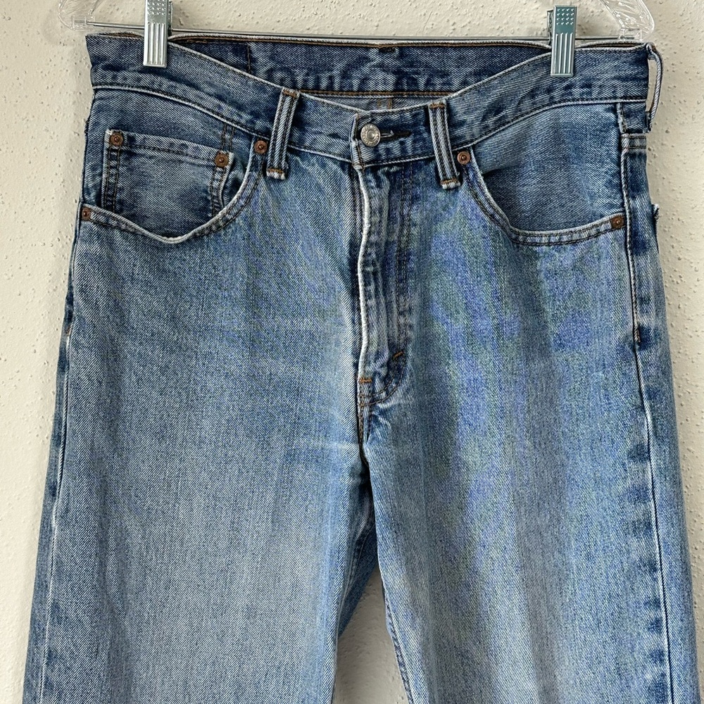 Levis 550 Relaxed Fit Jeans Men's 32x 30 Blue Denim Straight Leg Light Wash